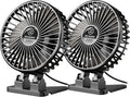 JZCreater USB Desk Fan, Mini Portable, 3 Speeds - Quiet Personal Cooling Fan for Home Desktop Office Travel Bedroom, Deep Black (2Pack)
