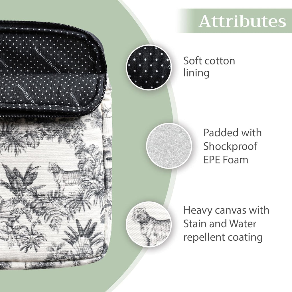 Maison d'Hermine Laptop bag with front pocket Stain and water repellent Cotton canvas