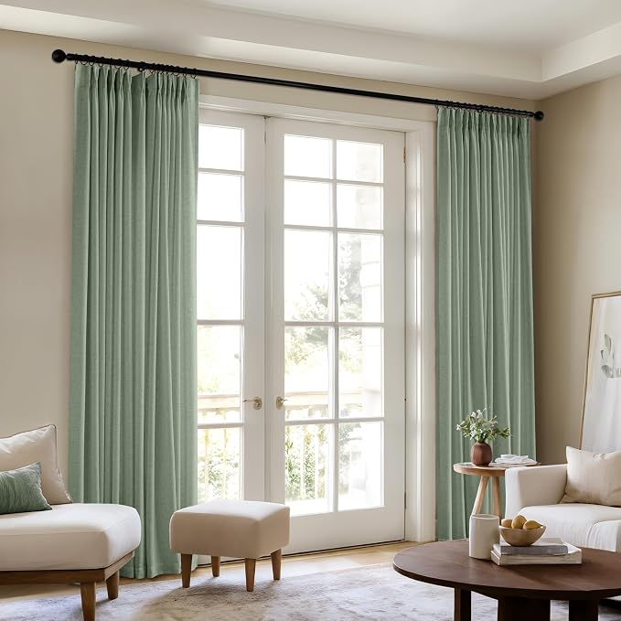 Memory Trained Pinch Pleated Curtains 90 Inches Long, Viral Linen Pinch Pleat - Image 3