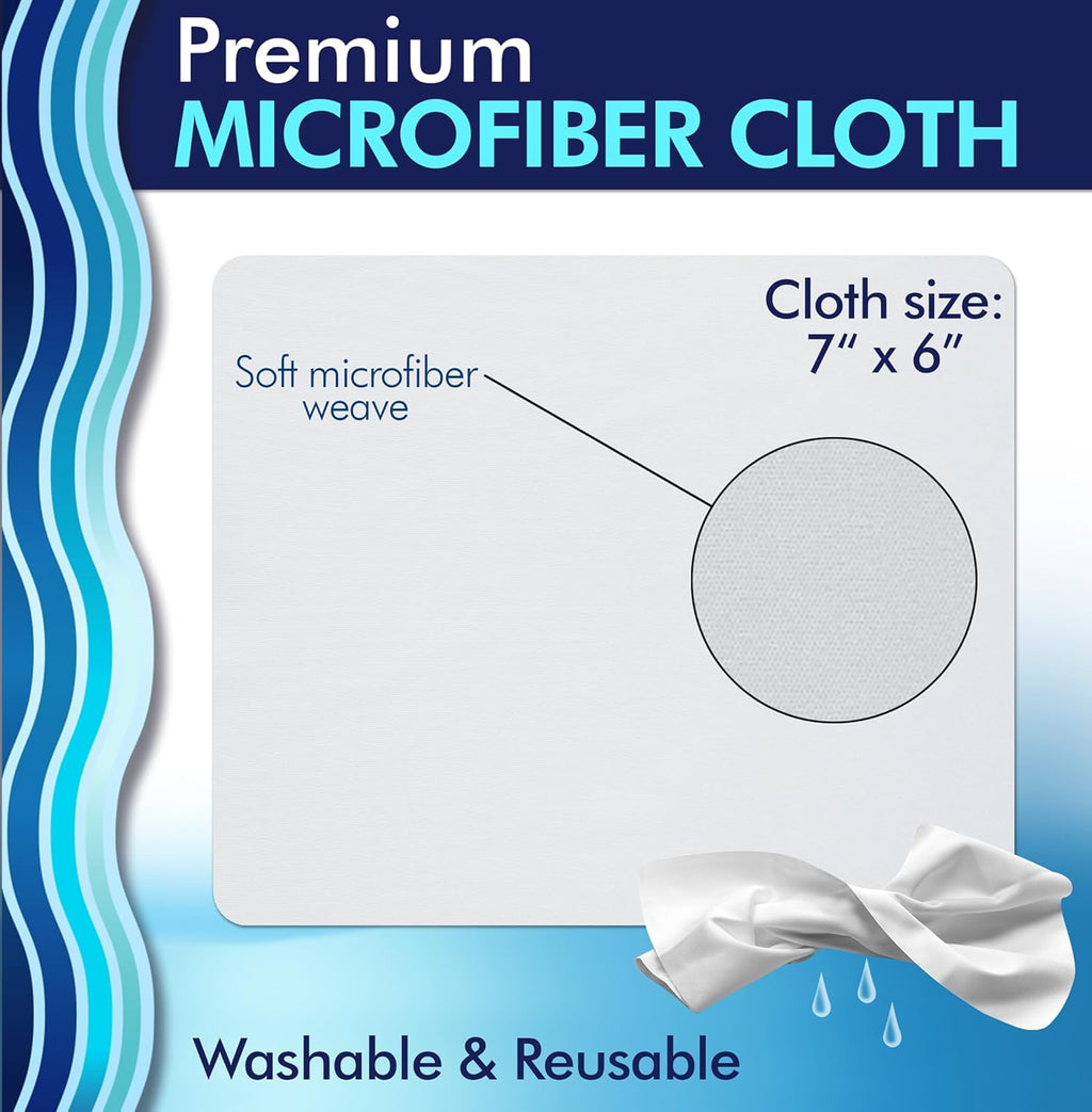 Portable Lens Cleaner Kit (6-Pack) – Travel Size with Premium Cleaning Solution, Refillable Spray + Microfiber Cloth – Safe for All Lenses, Compact, On-the-Go & Bulk Value