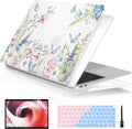 Batianda Case for MacBook Air 13 Inch M1 2020 2019 2018 Release Model A2337 A2179 A1932 with Retina & Touch ID, Floral Series Hard Shell Cover with Keyboard Cover & Screen Protector,Elegant Flowers