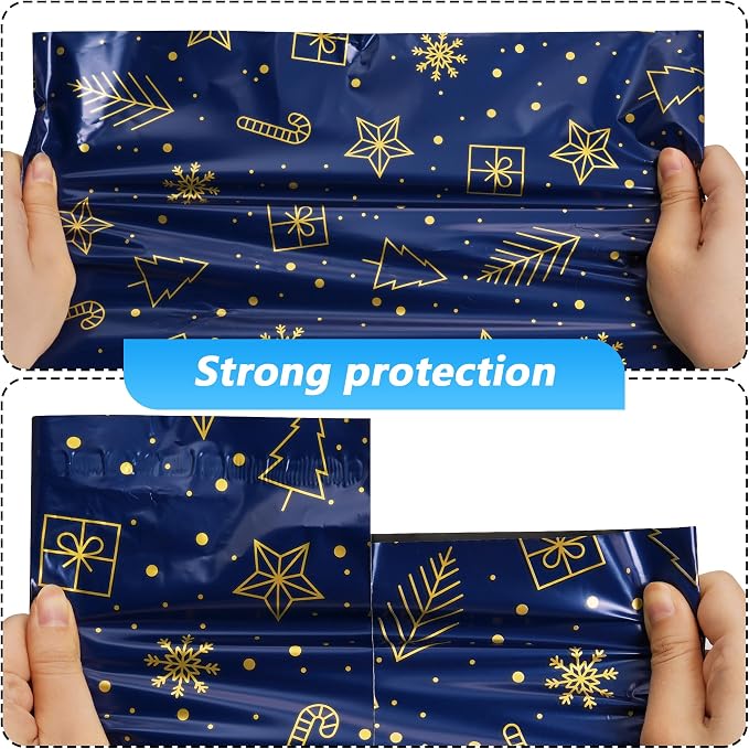 Christmas Poly Mailer 10x13 Inch 25 Pcs, Waterproof and Tear-Resistant Shipping - Image 4