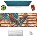 Patriotic Eagle Large Mouse Pad, Gaming Mouse Pad, Keyboard Mat, Non-Slip Rubber Base, Office Accessories, Desk Mat, MousePads for School, Work, Home Decor Gifts 31.5" x 11.8"