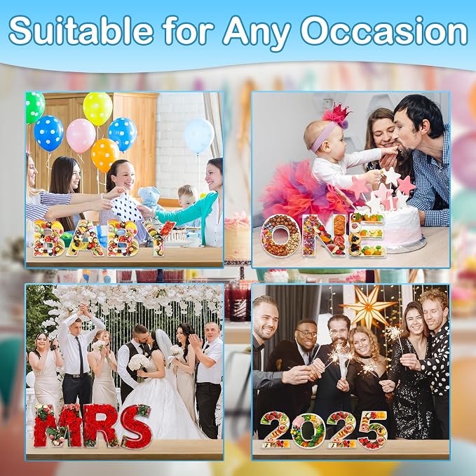 10" 7 Clear Acrylic Number Charcuterie Board Box, Reusable Fillable Decorative - Image 6