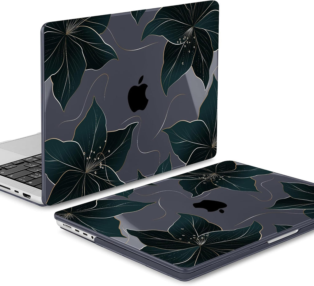 Mektron Case for MacBook Pro 16" M4 A3403 A3186 M3 A2991 M2 A2780 M1 A2485 (2021/2023/2024) Pro/Max with Touch ID, Hard Shell Plastic Laptop Cover Keyboard Cover Screen Protector, Floral C218