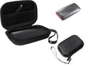 InGo Portable SSD Case - Compatible with SanDisk 1TB Extreme & Samsung X5 - Thunderbolt 3 - Carabiner, Mesh Pocket, Elastic Strap