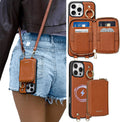 ORNARTO Magnetic Detachable Wallet Case for iPhone 16 Pro Max, [Compatible with MagSafe], Crossbody Wallet Case with Card Holder Wrist Strap, RFID Blocking PU Leather Wallet Phone Cover 6.9", Brown
