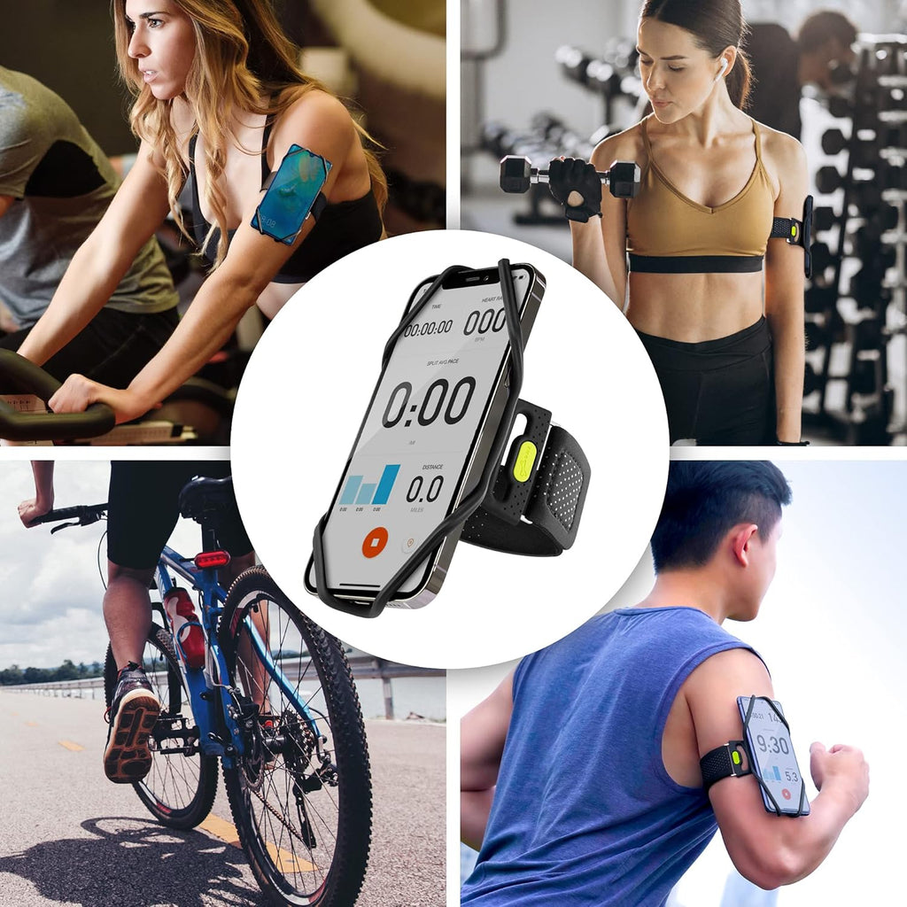 Bone Cell Phone Armbands+Sport Pocket, Run Tie 2+Pocket, L Arm Size, Fits Phone Size 4.7-7.2 Inches for iPhone 13 12 11 Pro Max XS XR X Samsung Galaxy