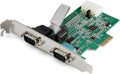 StarTech.com 2-port PCI Express RS232 Serial Adapter Card - PCIe RS232 Serial Host Controller Card - PCIe to Dual Serial DB9 Card - 16950 UART - Expansion Card - Windows & Linux, TAA (PEX2S953)