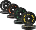 RitFit Bumper Plates, Colored Fleck-Rubber Weight Plates with Steel Insert, 2-inch Olympic Weight Plates for Weight Lifting and Strength Training, 170LB set