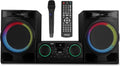 Pyle CD Stereo System with Bluetooth, MP3/DVD/CD Playback, Dual USB Recording CD Player with Speakers, Black Mini Stereo System with Subwoofer, FB Radio, 160W Digital Amplifier & Remote Control