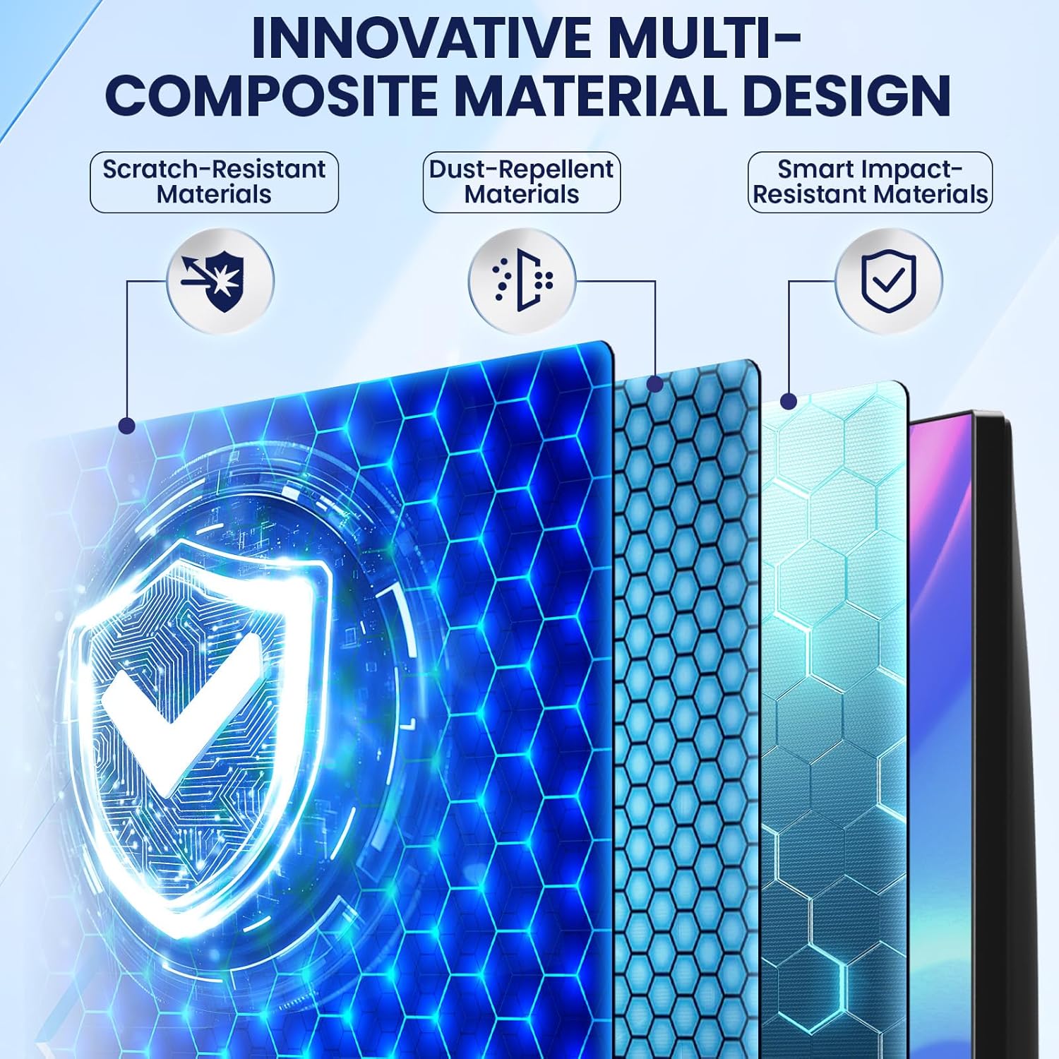 Magnetic 22 Inch Privacy Screen for Frameless Computer Monitor 16:10 Aspect Ratio,Hanging Blue Light Screen Protector Eye Protection Anti-Spy Shield, 22in Removable Privacy Filter