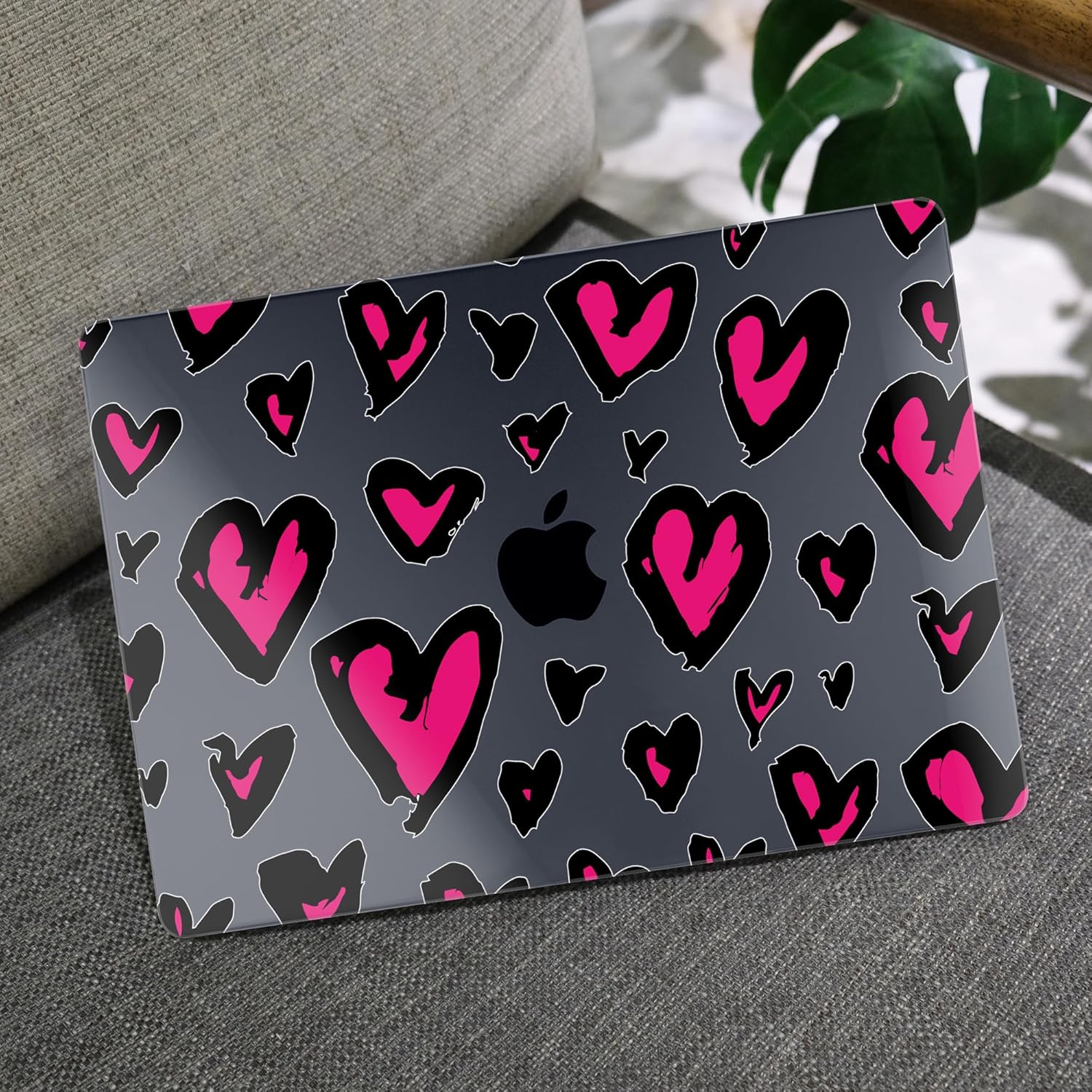 MEEgoodo for M4/M3/M2 MacBook Air 15.3 inch Case 2025 2024 2023, Case Fit Model (A3241/A3114/A2941) for MacBook Air 15 inch, Laptop Hard Shell with Keyboard Cover, Handwritten Heart