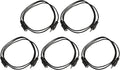 Five Pack of YCS Basics 3 Foot 3.5mm Headphone Extension Cables Male/Female