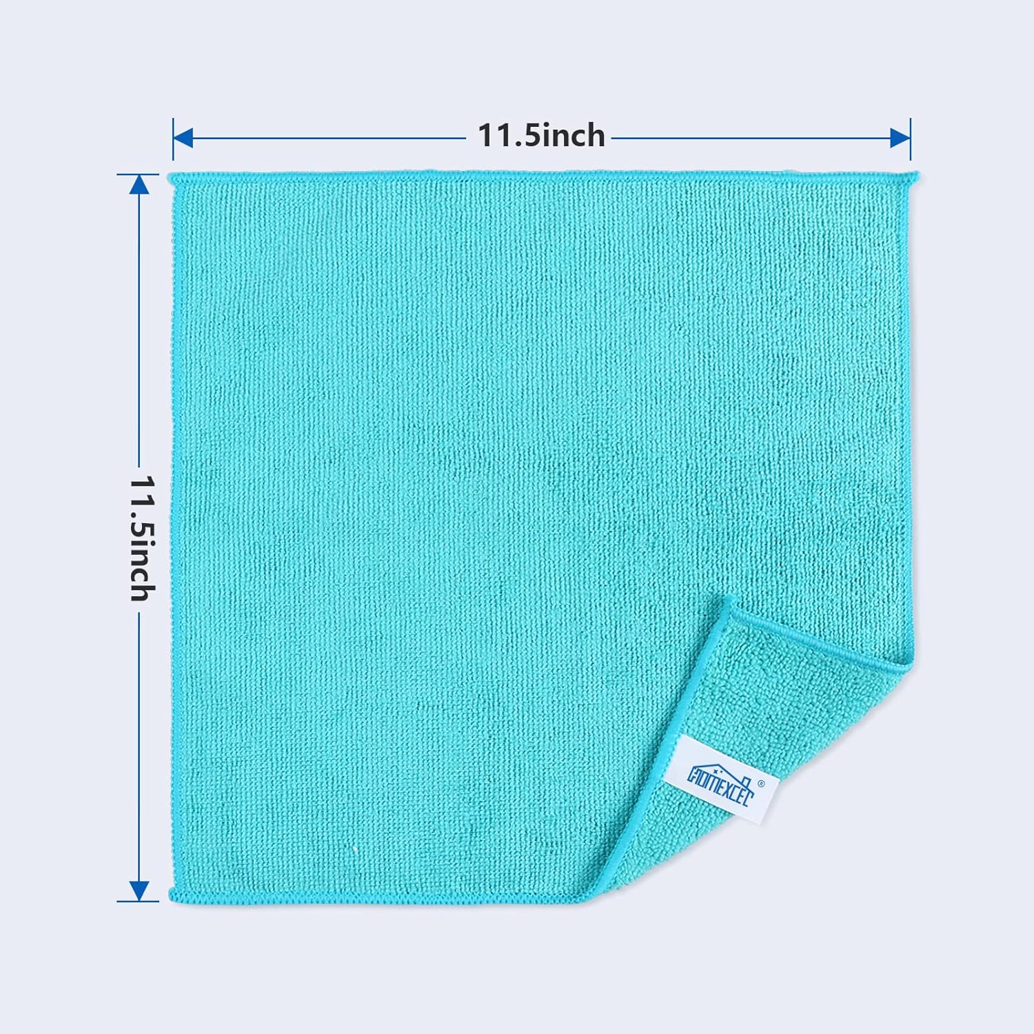 HOMEXCEL Microfiber Cleaning Cloth, 24 Pack Cleaning Rags, Cleaning Towels with 4 Color Assorted, 11.5"X11.5"(Green/Blue/Yellow/Pink)