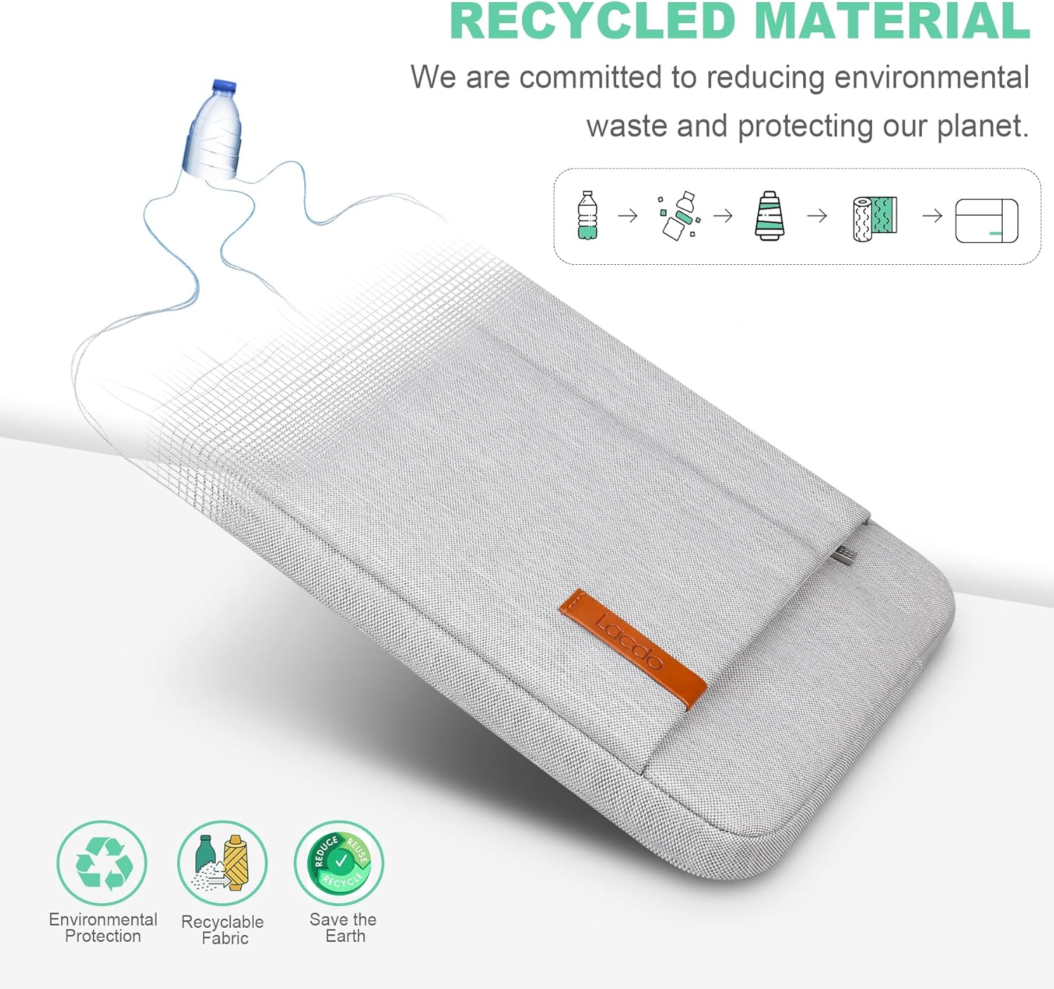 Lacdo Laptop Sleeve Case for 13 inch Microsoft New Surface Pro 11th Copilot+PC, Surface Pro 10/9/8/X/7/6/5, 12.4 inch Microsoft Surface Laptop Go 3/2/1 Shockproof Water-Resistant Computer Bag, Gray