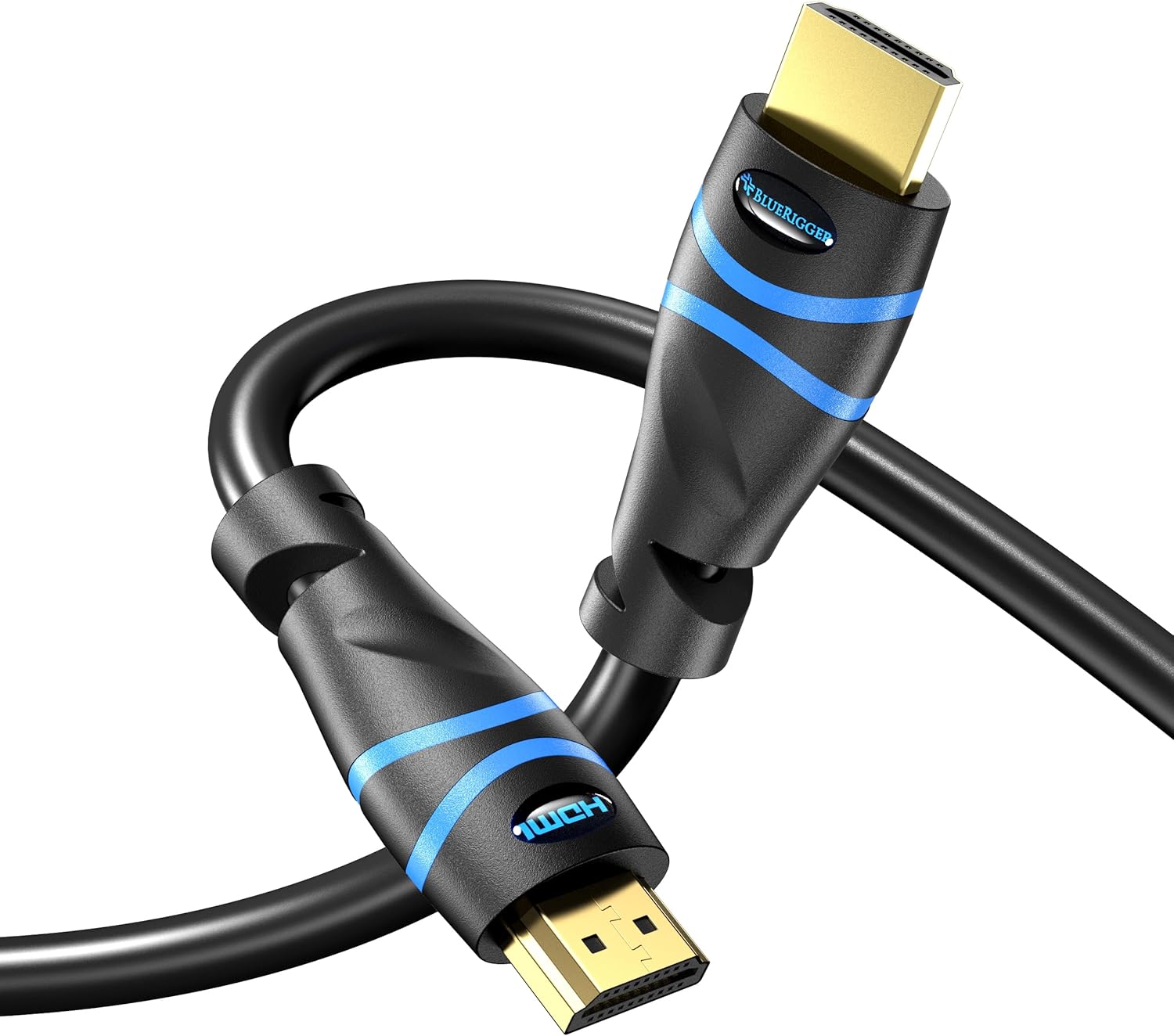 BlueRigger 8K HDMI Cable (6FT, 8K 60Hz HDR, 4K 120Hz, High Speed 48Gbps with Ethernet, eARC, 3D, HDCP 2.3) - Compatible with PS5, Xbox, Roku, Apple TV, Switch, PC