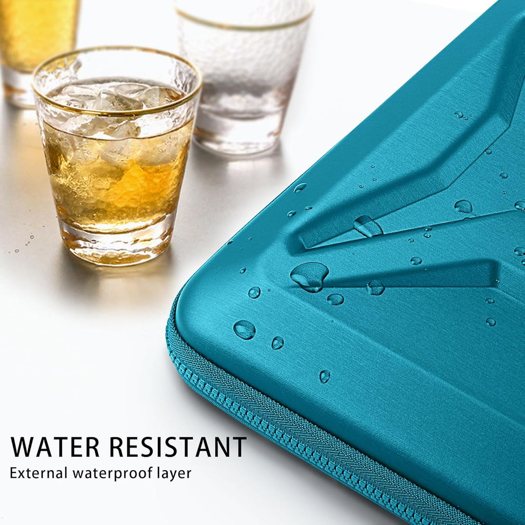 DOMISO 17 Inch Laptop Case Rugged Sleeve Waterproof Hard Shell Protective Cover Fits Most 17-17.3" Laptops/Dell XPS 17 / HP Envy 17 (Teal)