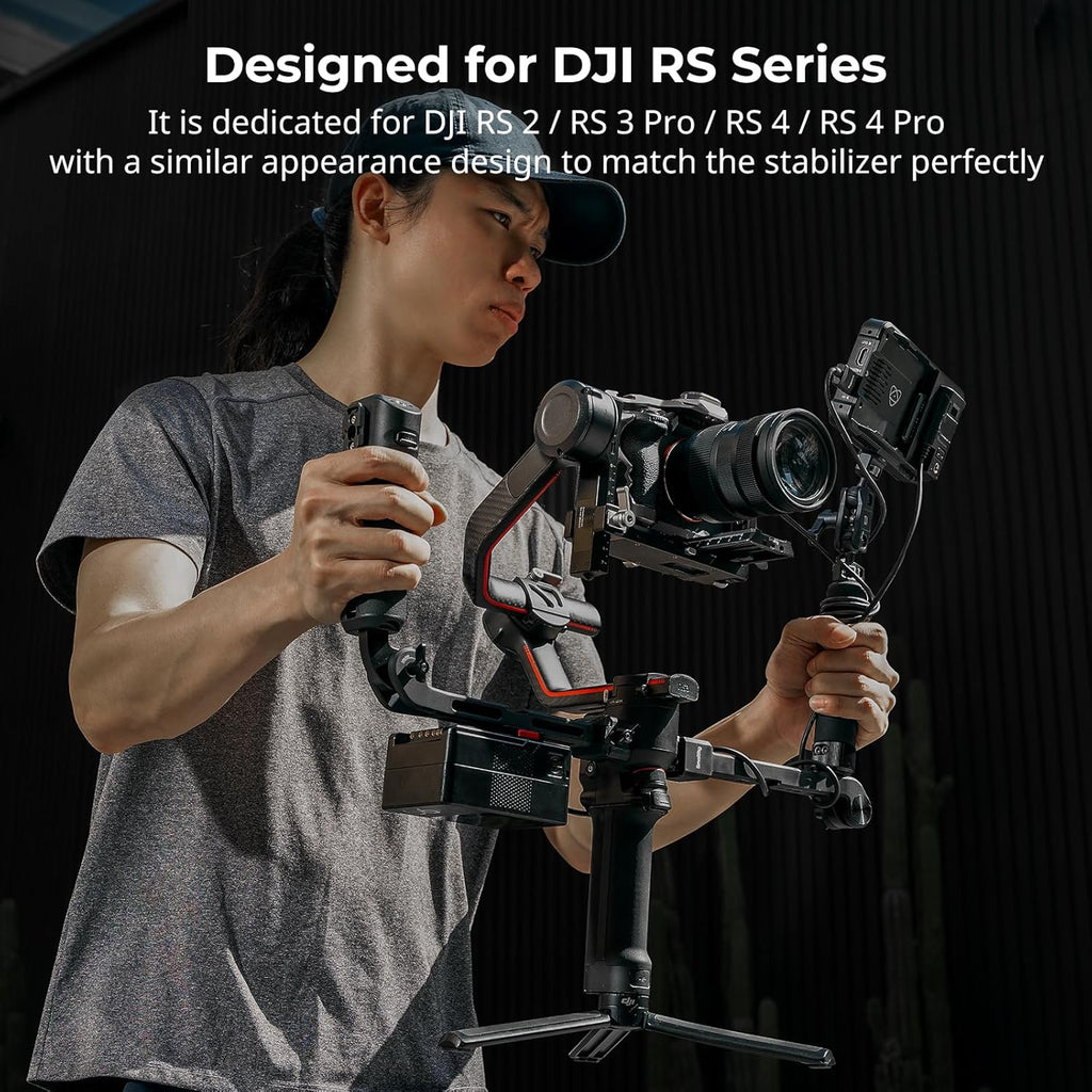 SmallRig Focus Control Dual Grip for DJI RS 2 / RS 3 Pro/RS 4 Pro Gimbal Stabilizer, Dual Handle with NATO Rail, Joystick Operation, Mode Switching, Centering/Locking, Max Load 17.6lb(Not for RS4)