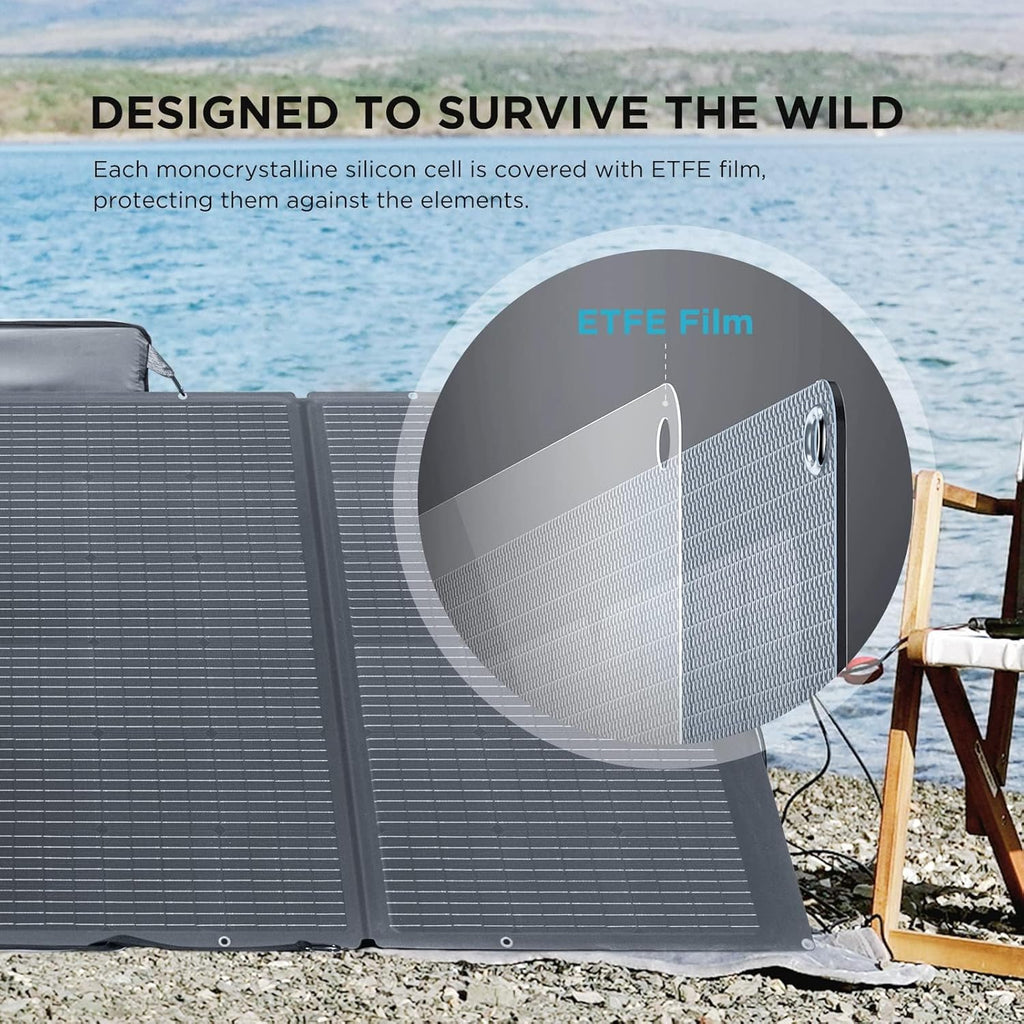 EF ECOFLOW Solar Generator 120V/3.6kWh DELTA Pro with 3x400W Portable Solar Panel, 23% High-Efficiency, 5 AC Outlets, 3600-4500W, Portable Power Station for Home Use Emergency Blackout Camping RV
