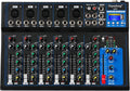 Depusheng HT7 Bluetooth Portable Audio Mixer w/USB DJ Sound Mixing Console MP3 Jack 48V Power for Computer Recording, 7-Channel Bands Mixing Boards For Studio Recording