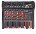 8 Channel Audio Mixer, Bluetooth Studio Mixer Audio DJ Sound Board Controller with USB, Sound Mixer Console Mixing Board for Professional and Beginners (8 Channel)