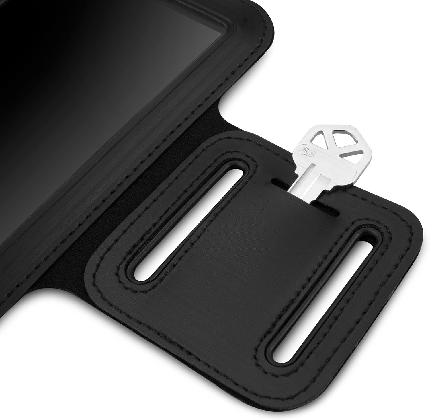 BoxWave Case Compatible with Wiseasy P3QT - Sports Armband, Adjustable Armband for Workout and Running - Jet Black