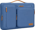 MOSISO 360 Protective Laptop Case 13.3 inch, 13-13.3 inch Laptop Sleeve Compatible with MacBook Air/Pro 13 / Pro 14,HP Dell Acer ASUS,Side Open Carrying Case with 4 Zipper Pockets&Handle, Cadet Blue