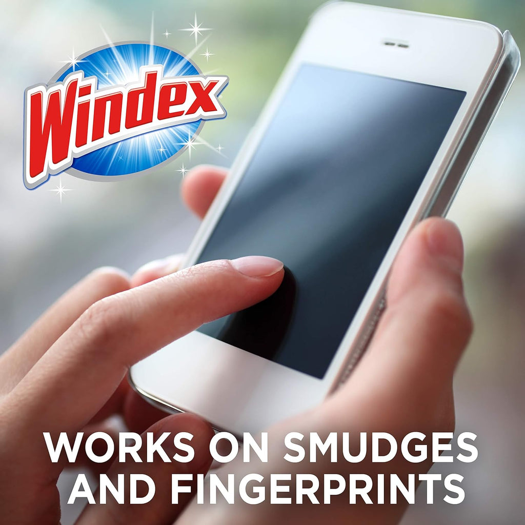 Windex Electronic Cleaning Wipes, Pre-Moistened Screen Wipes for TVs, Phones, and Other Electronics, Resealable for a Freshness Lock, 25 Count (Pack of 3)