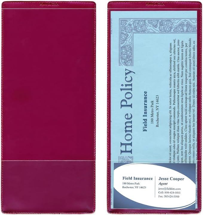 StoreSMART - Metallic Maroon Plastic Policy Holders - 25 Pack - INS30-MM-25 by StoreSMART