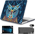 Mektron Case for MacBook Pro 16" M4 A3403 A3186 M3 A2991 M2 A2780 M1 A2485 (2021/2023/2024) Pro/Max with Touch ID, Hard Shell Plastic Laptop Cover Keyboard Cover Screen Protector, Owl