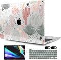 MEEgoodo Case for MacBook Pro 13 inch, Laptop Hard Shell Case with Keyboard & Camera Cover, Cacti