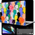 MEEgoodo Case for MacBook Pro 13 inch Case 2022 2021 2020 A2338 M2/M1 A2251 A2289,Laptop Hard Shell with Keyboard & Camera Cover Compatible with 13 inch MacBook Pro,Diverse People Abstract Art
