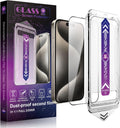 2 Pack Screen Protector Tempered Glass for iPhone 16 Pro 6.3-Inch Auto Dust Removal, No Bubbles, High Definition Clear, Easy Installation