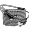 6.6FT USB A Male to 3 Female Extension Cable, USB Splitter 1 in 3 Out Support Charging and Data Transfer for Printer/Keyboard/Flash Drive/PlayStation/Laptop/LED Etc(Black)