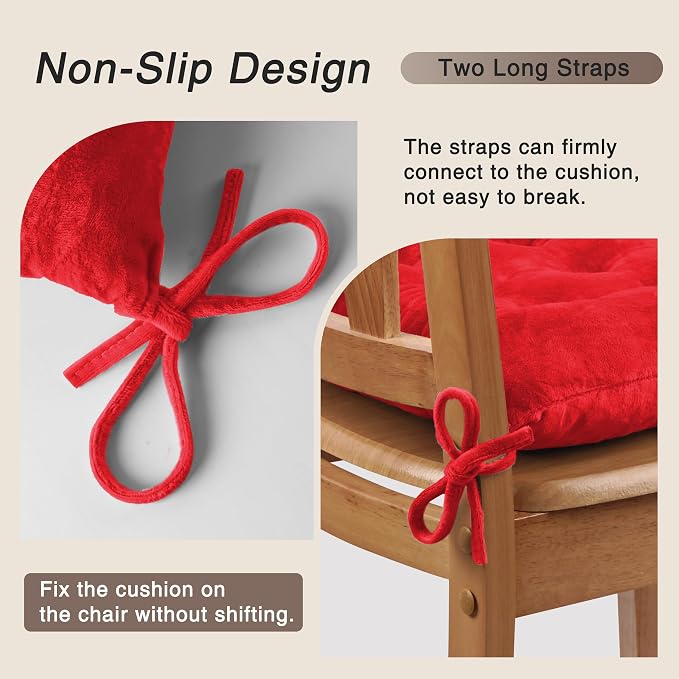 OVOV 4 Pack Chair Cushions for Dining Chairs Soft Seat Cushions for Kitchen - Image 3