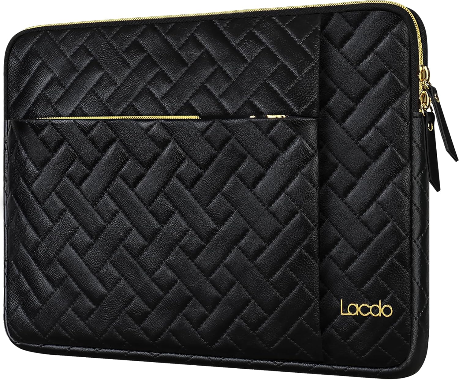 Lacdo 15-15.6 Inch Laptop Sleeve Case for Acer HP Dell ASUS Laptop, Acer Aspire 15, HP Pavilion/Envy 15, Dell Inspiron/Latitude 15, ThinkPad/IdeaPad 15, ASUS Vivobook 15 Computer Bag, Elegant Black