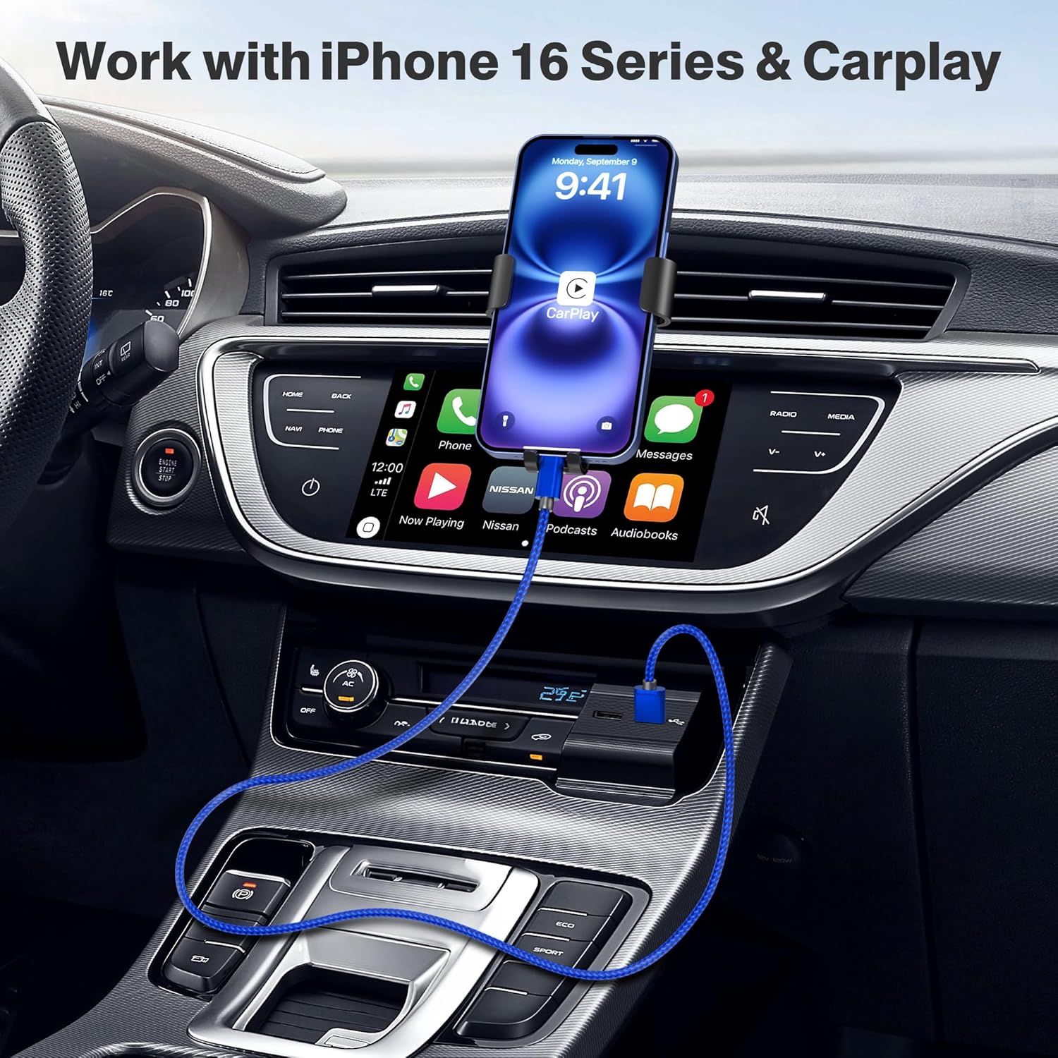 Elebase for iPhone 16 Car Charger Cable 1.5/3.3/6.6FT 3 Pack,Type C Charging Cord for Car iPhone 16 Pro Max Plus 15,Kindle Fire HD 2022 12th,10 9th,8 10th Generation,Samsung Galaxy S24,S23,A54 Flip 6