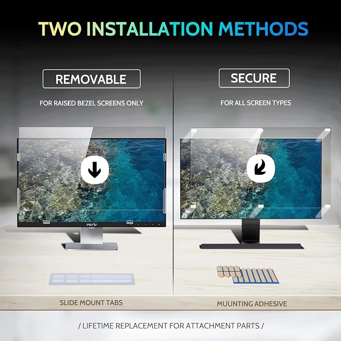 Peslv 25 Inch Privacy Screen for Computer Monitor 16:9 Aspect Ratio, Eye - Image 3