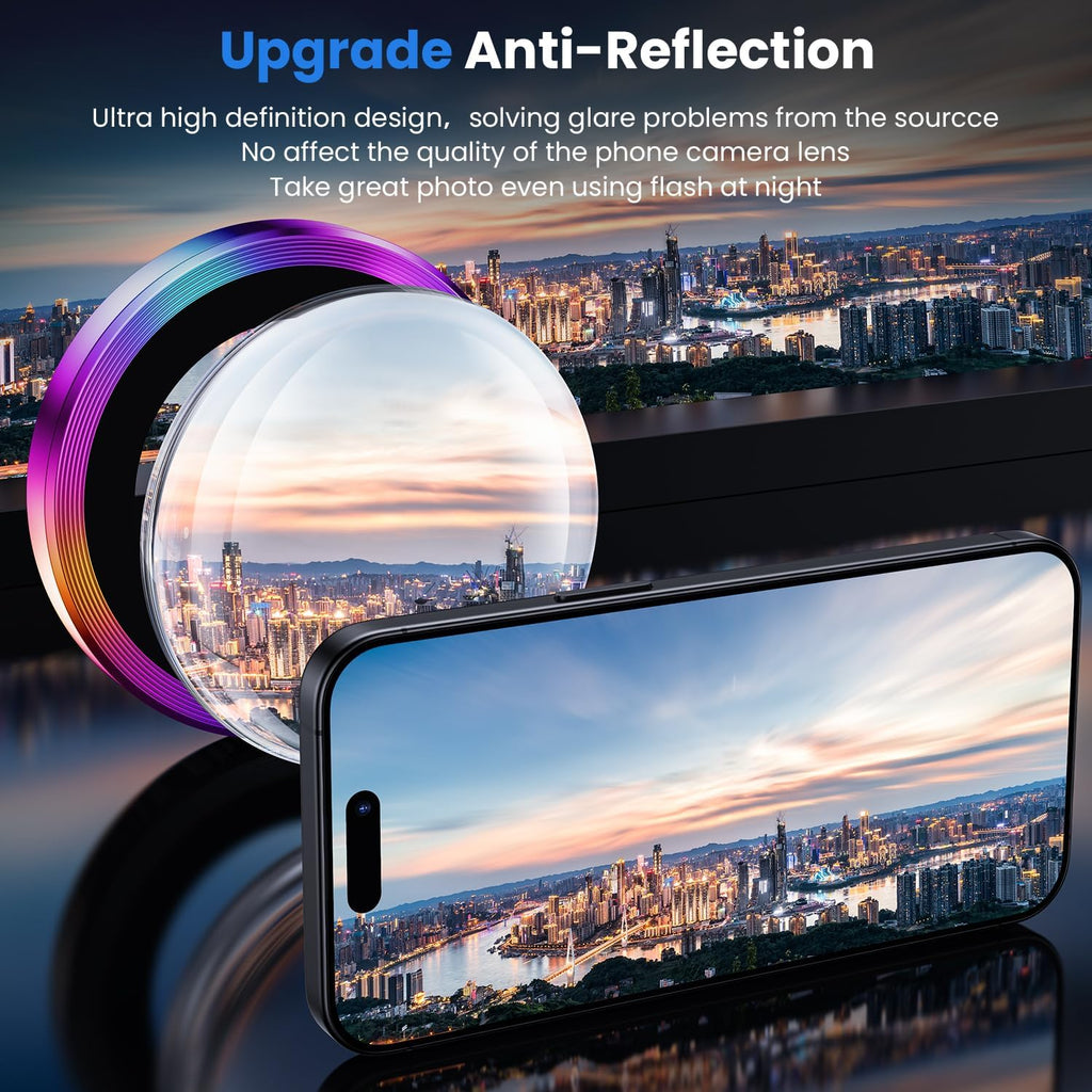 WSKEN for iPhone 16 Pro/iPhone 16 Pro Max Camera Lens Protector - [Original Shooting Model] Shatterproof Ultra HD Tempered Metal Glass Camera Screen Protector Cover Film Accessories
