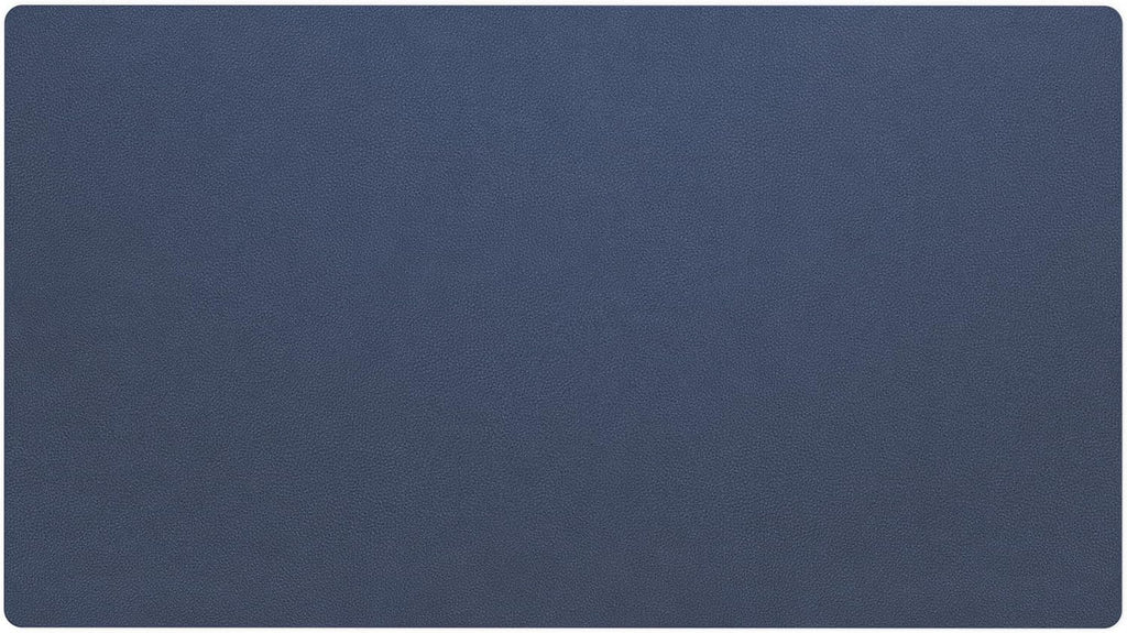 Nekmit Leather Desk Blotter Pad 36 x 20 Inches, Flat, Non-Slip, Waterproof, Blue