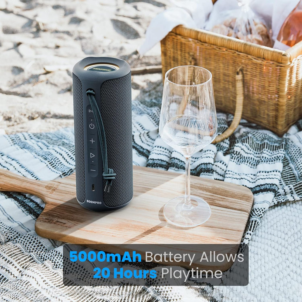 MIATONE Portable Bluetooth Speakers 36W Stereo Sound Bass Boost, 24H Playtime, Bluetooth 5.3 TWS Pairing Father Boy Friend Gifts for him (Blue)