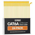 Everest Ultra Slim Cat6a Ethernet Patch Cables 1.5ft Yellow by EverestMediaSolutions