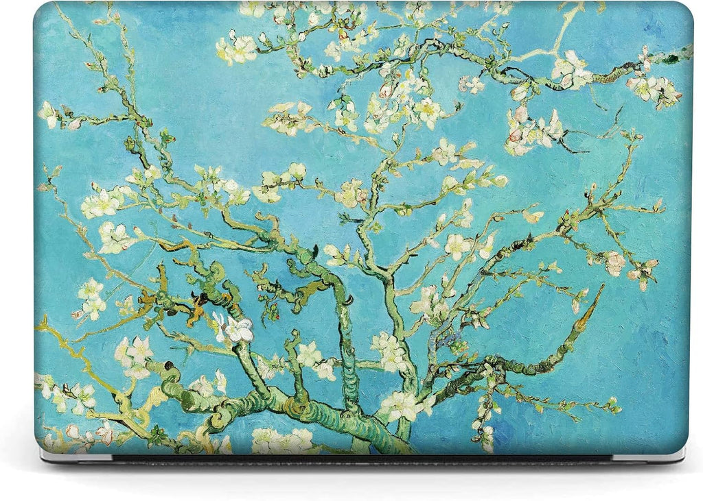 Compatible with MacBook Pro 13 inch Art Case Skin, 2022, 2021, 2020-2016 Release A1706/A1989/A2159 Flower Durable Hard Shell with Keyboard Cover & Screen Protector (Almond Blossom by Van Gogh)