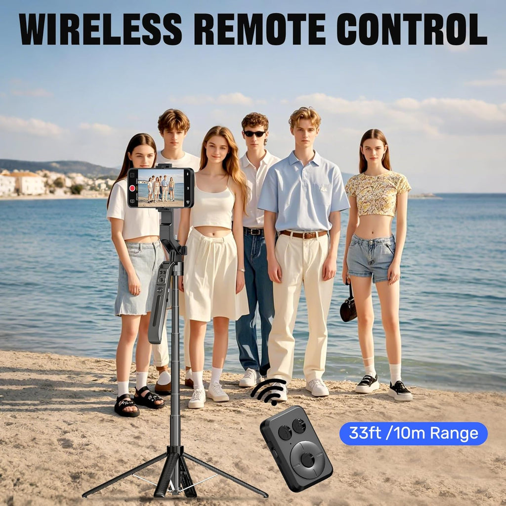 Auto Face Tracking Selfie Stick Tripod for iPhone with 10" Ring Light,360 Rotation That Follows Your Movement,71" Phone Camera Stand with Remote for Content Creator Vlog Video Recording