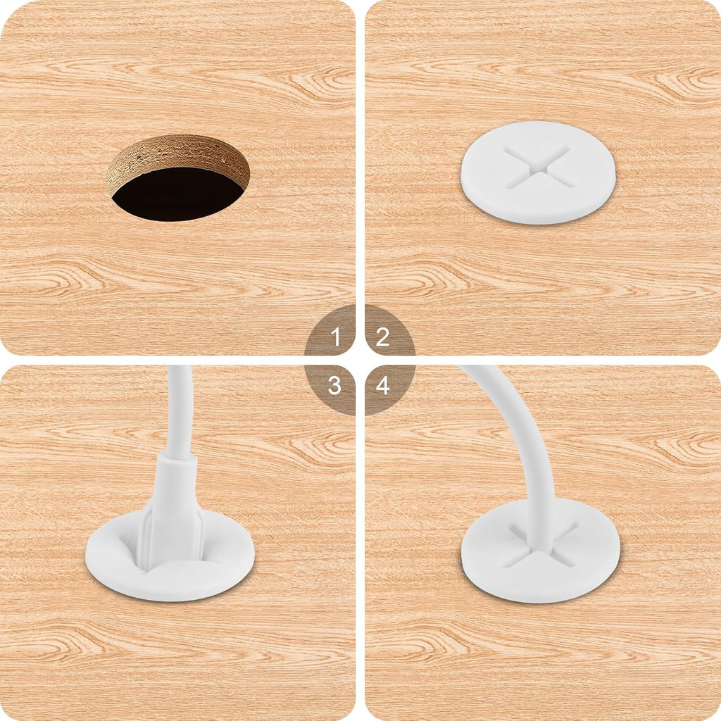 Desk Grommet,1 Inch Flexible Rubber Grommets, Silicone Cable Cord Grommet Wire Hole Cover for Desk, Table and Other Furnitures(12Pack)