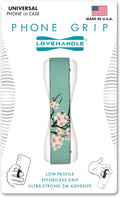 LOVEHANDLE Universal Phone Grip for Smartphones & Mini Tablets - Phone Holder for Hand - Wireless Charging Compatible - Made in The USA - Cherry Blossom