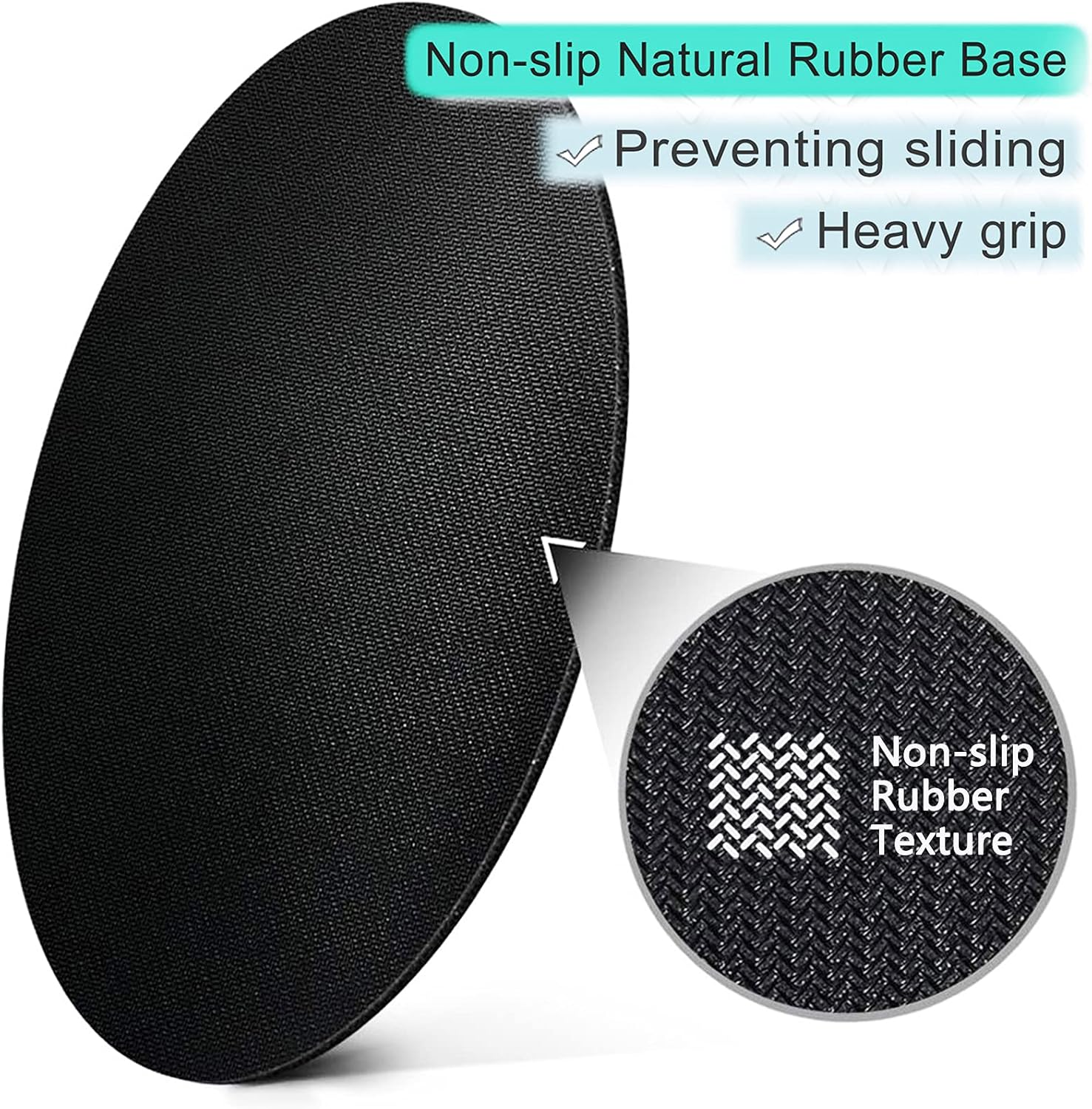 ITNRSIIET Round Mouse Pad with Stitched Edge Premium-Textured Waterproof Non-Slip Rubber Base Desktop Protection Mat Diameter 8.7 inches, Leopard Black Purple