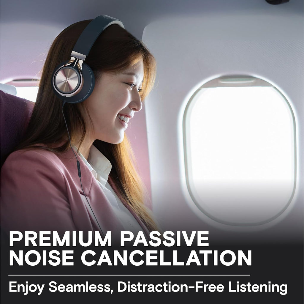 ARTIX CL750 USB C Wired Headphones with Mic & Volume Control Noise Isolating for iPhone 15-16, Samsung Computer Earphones Wired, On-Ear with Wire, Plug in and Play