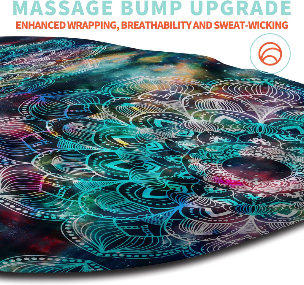 Ergonomic Mouse Pad Wrist Support with Memory Foam Massage Bulge, Carpal Tunnel Pain Relief Mousepad Wrist Rest for Mouse(12x8 inch, Mandala)